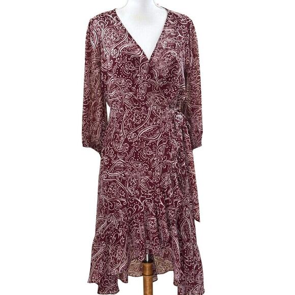 Calvin Klein floral high/low dress, bohemian, sophisticated, feminine, paisley - Picture 1 of 6